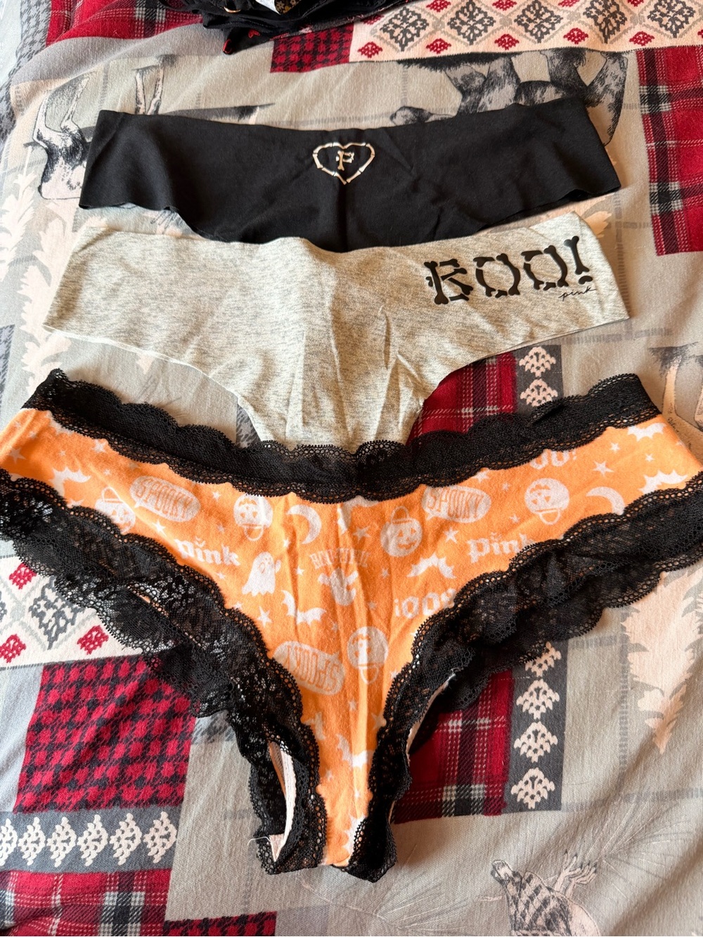 Victoria's Secret Thongs (2) & Cheeky (1) Panties